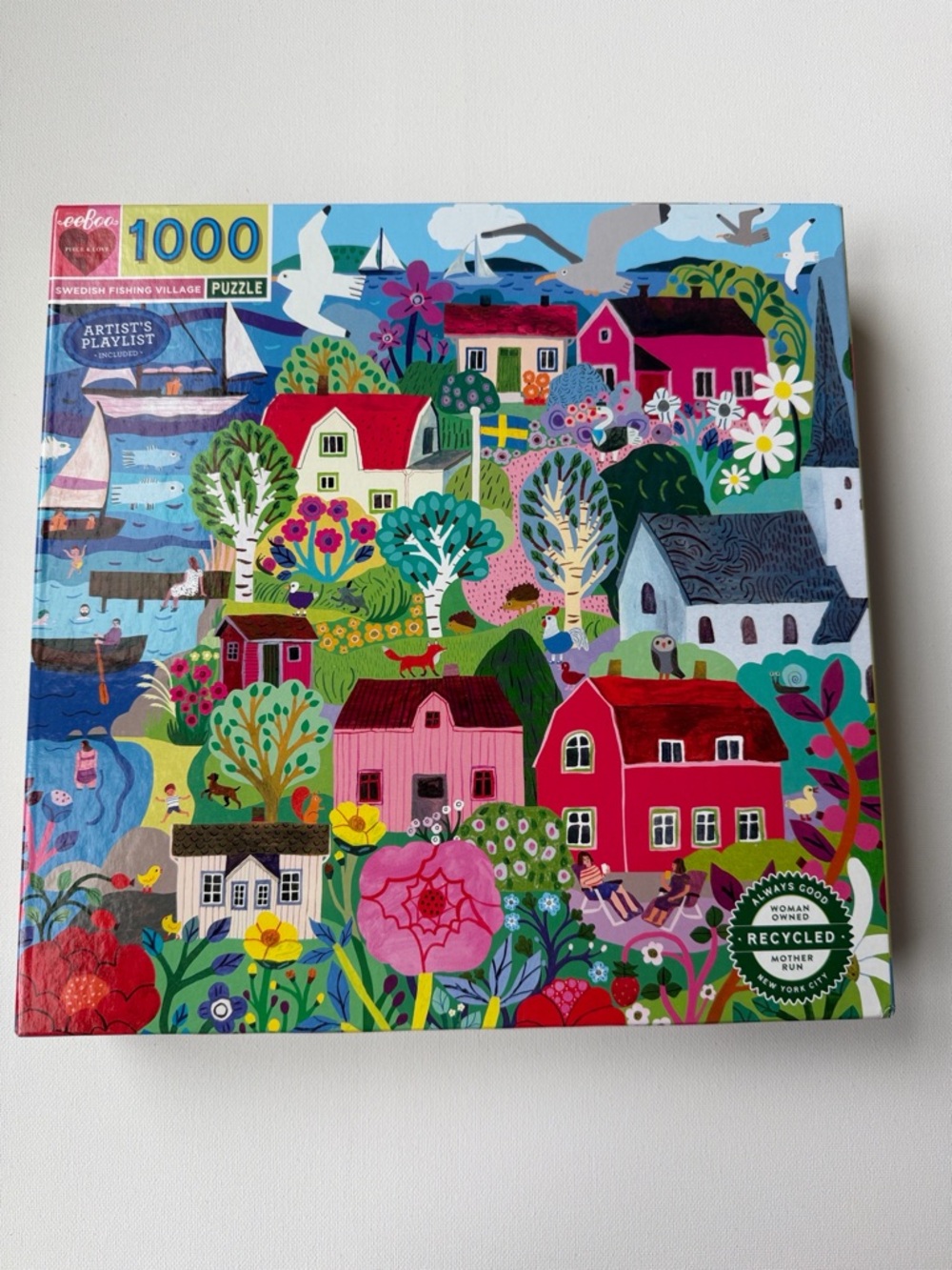 eeBoo Swedish Fishing Village puzzle